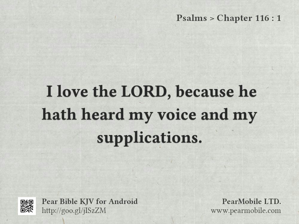 Psalms, Chapter 116:1